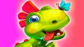 Играем и ухаживаем за милыми динозаврами в детской игре