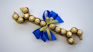Сделай сам - Гаечный ключ из конфет. Подарок мужчине сладкоежке. Поделки. Мастер-класс