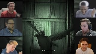 "Реакции Летсплейщиков" на Ворона из Outlast 2 Demo