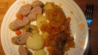 Русские блюда Тушеная капуста с говядиной