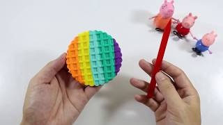 PLAY DOH KIDS!!! -Make cake rainbow colorful with play-doh toys