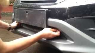 Установка защитной сетки радиатора на Honda CR V IV 2012  2 0 black