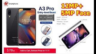 BEST UMIDIGI A3 Pro Global Band 5.7 Android 8.1 12MP+5MP Face Unlock Dual 4G Cell phone