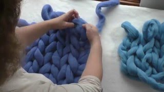 How to Arm Knit With Merino Wool Tutorial