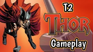Marvel Future Fight: T2 Unworthy Thor Gameplay [Build + Story 10-8, TL Auto, VS Hard, TU, WBI, WB]