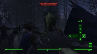 Fallout 4 - Not even the Mysterious Stranger can "one shot kill" the Enraged Fog Crawler