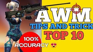 TOP 10 AWM Tips and Tricks in Free Fire | Best Mobile Sniper Player