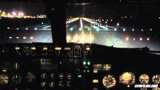 Inside Boeing 737 flight deck (cockpit) take-off