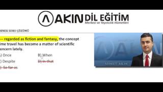 "ONCE" ÖRNEK YDS SORUSU - AHMET AKIN