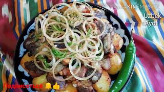КАЗАН КЕБАБ//QOZON KABOB TAYYORLASH//UZBEK AYOLI МИЛЛИЙ ТАОМЛАР
