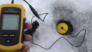 Испытание эхолота FISH FINDER LUCKY на зимней рыбалки