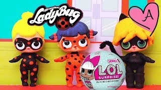 Muñecas L.O.L. Surprise se convierten en Ladybug y Cat Noir!!! Juguetes con Andre para niñas y niños