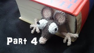 Learn how to crochet an Amigurumi Rat Bookmark Part 4