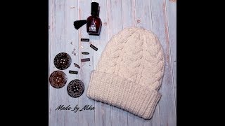 Шапка из толстой пряжи