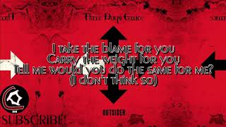 Three Days Grace - Villain I'm Not (LYRIC VIDEO) [From the "Outsider" album 2018]