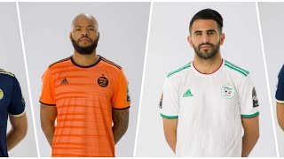 قميص المنتخب الجزائري الجديد من شركة اديداس لكأس أمم أفريقيا 2019 بمصر.