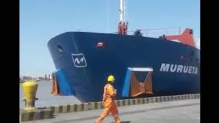 MV Murueta Hits Pier in Barranquilla, Colombia