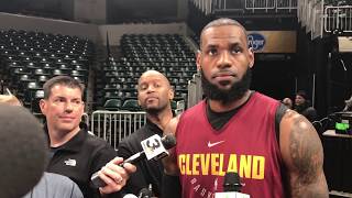 LeBron James doesn't like a question about his legacy and possible first-round loss to Pacers