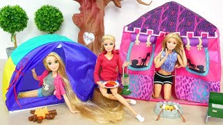 Barbie Doll Camping Tent Gear Playset boneka Barbie berkemah Tenda Boneca Barraca de Acampamento