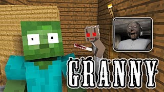 Monster School: GRANNY HORROR GAME CHALLENGE - Minecraft Animation