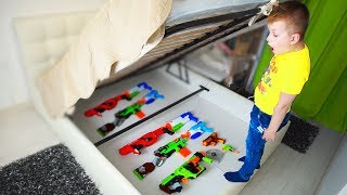 Папа СПРЯТАЛ все НЕРФЫ! Матвей РАЗБИЛ вазу! Видео для детей Video For Kids Матвей Котофей для детей