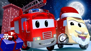 Santa Clause and the CHRISTMAS gifts! The Car Patrol in Car City Police Car & Fire Truck for Kids
