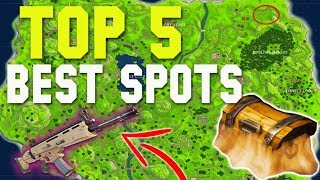 TOP 5 BEST CHEST AND LOOT SPOTS - FORTNITE: BATTLE ROYALE