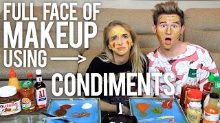 FULL FACE OF MAKEUP USING CONDIMENTS