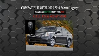 How To Replace Subaru Legacy Key Fob Battery 2005 2006 2007 2008 2009 2010