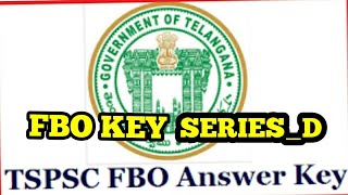 Forest Beat Officers Official Key From TSPSC || Series _D