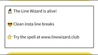 Clean Line Breaks on your Instagram Posts with the Line Wizard