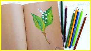 ?Рисуем Ландыши цветными карандашами! Запись трансляции!