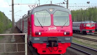 Электропоезд ЭД4М-0323:-) платформа 90 км