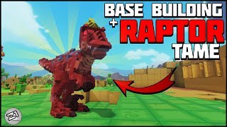 PixARK Episode 2! Base Building and Raptor TAMING! PixArk Gameplay | Z1 Gaming