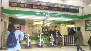《乗り換え》渋谷駅、JR山手線から東急田園都市線・メトロ半蔵門線へ。  Shibuya