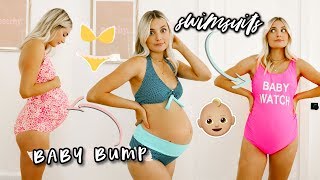 TRYING ON MATERNITY SWIMSUITS 9 MONTHS PREGNANT! | Aspyn Ovard