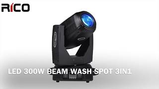 LED 300W Beam Wash Spot 3in1 Moving Head Light from RIUKOE Lighting