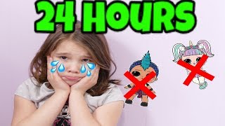 24 Hours with No LOL Dolls! 24 Hour Challenge in My Room