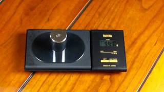 How to calibrate Tanita 1479 pocket scale