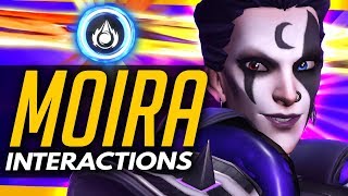 Overwatch | MOIRA - All Ability Interactions vs ALL HEROES (Ultimate, Orbs & Healing Testing)