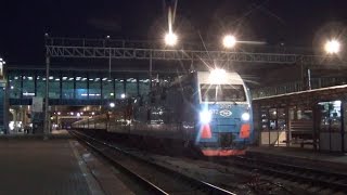 Электровозы ЭП1М-672 и ЭП1М-767 с поездом №549 Адлер — Тольятти/Самара