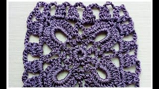 CROCHET Flower in the square  Квадратный мотив