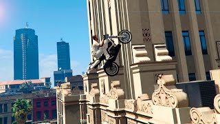 САМЫЙ СЛОЖНЫЙ МОТО ПАРКУР ПО КРЫШАМ В МИРЕ GTA 5 ONLINE