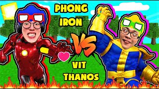 PHONG CẬN IRON MAN ĐÁNH NHAU VS MR VỊT THANOS | HERO TEAM AI SẼ LÀ SIÊU ANH HÙNG TRONG MINI WORLD