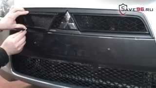 Защита радиатора на Mitsubishi Lancer 10 (Митсубиси Лансер 10) 2007-2011 г.в.