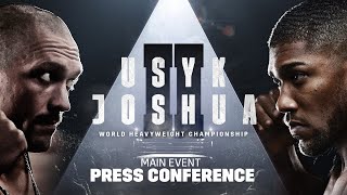 Oleksandr Usyk vs. Anthony Joshua 2 Press Conference Livestream
