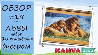 Обзор набора для вышивки бисером со львами Б-134, Туманное утро, Магия Канвы