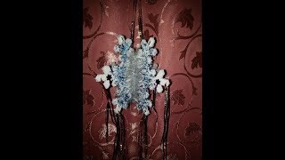 Снежинка 3D/ Новогодняя поделка / Объемная снежинка/ Новогодняя игрушка / Снежинка