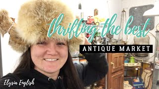 Thrifting the BEST Antique Market | Its so HUGE! | Vintage Treasure Hunting | Elysia English