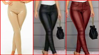 Upcoming latest leather pants woman leather outfits 2020